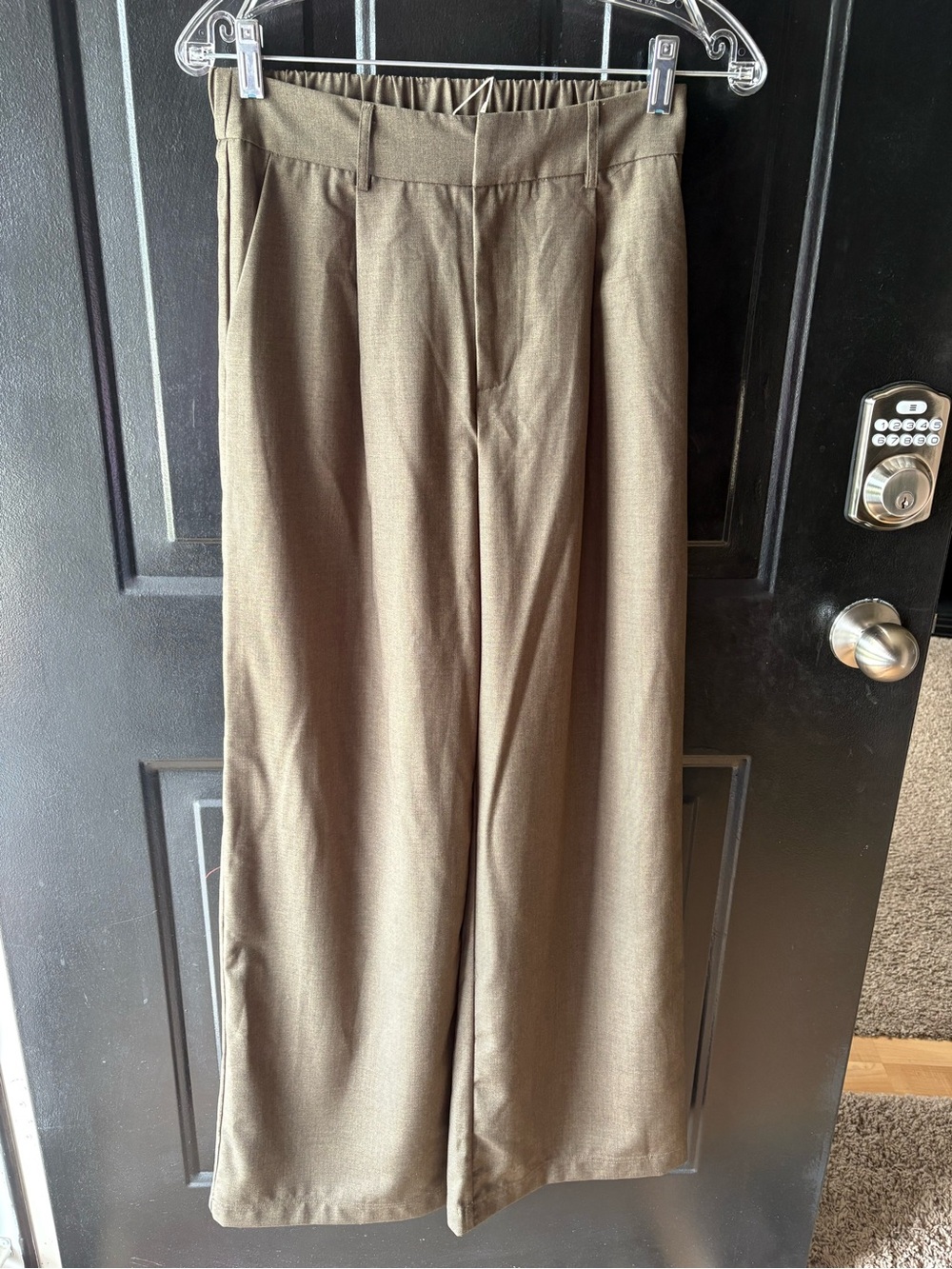 Commence Classic Olive Wide-Leg Dress Pants size Small women